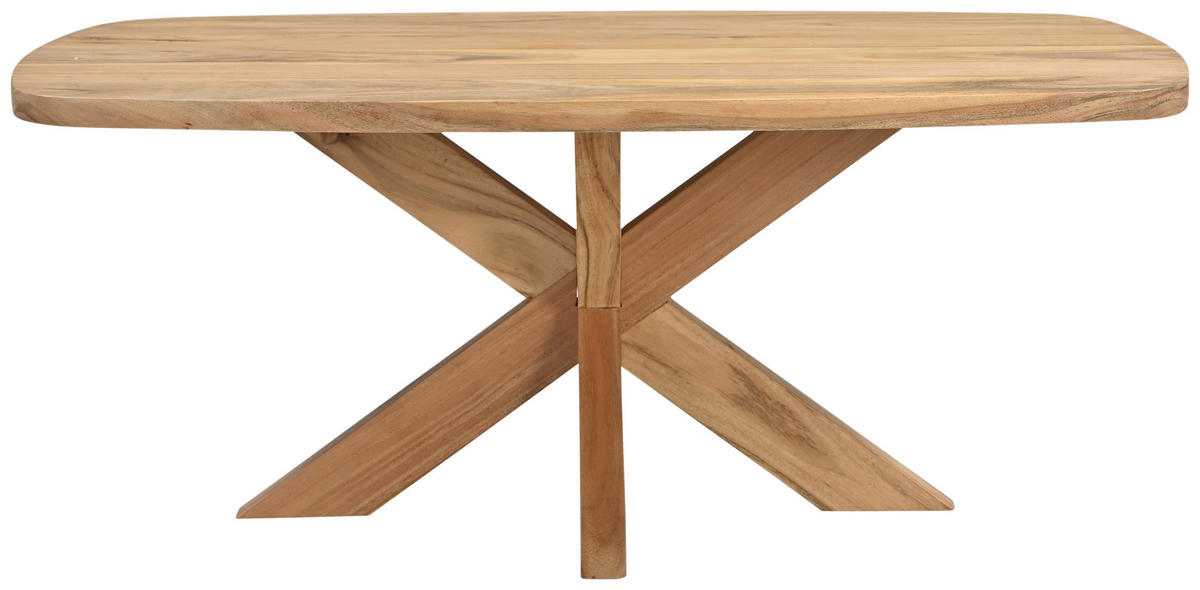 COUCHTISCH Akazie Hartholz 110/70/45 cm oval  - Akaziefarben, Design, Holz (110/70/45cm) - Livetastic