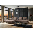 ECKSOFA in Chenille Braun  224/305 cm  - Schwarz/Braun, Design, Textil/Metall (224/305cm) - Dieter Knoll