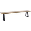SITZBANK 220/45/40 cm Anthrazit, Wildeiche Wildeiche massiv  - Wildeiche/Anthrazit, ROMANTIK / LANDHAUS, Holz/Metall (220/45/40cm) - Waldwelt