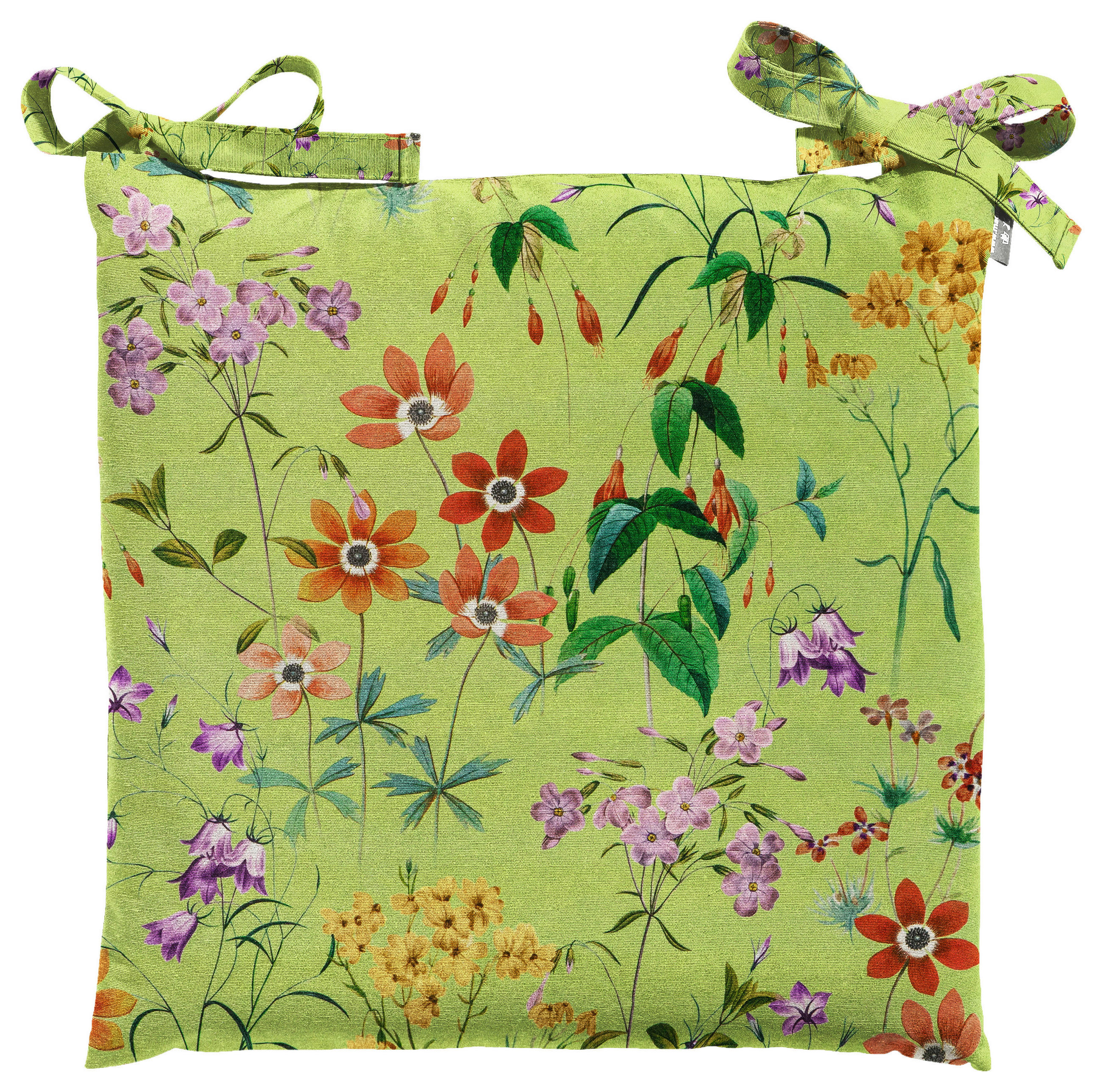 OUTDOOR-KISSEN in Hellgrün Floral  - Hellgrün, Basics, Textil (46/46/6cm)