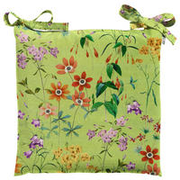 OUTDOOR-KISSEN in Hellgrün Floral  - Hellgrün, Basics, Textil (46/46/6cm)