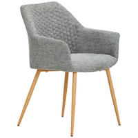 ARMLEHNSTUHL  in Eisen Webstoff  - Eichefarben/Grau, KONVENTIONELL, Holz/Textil (56,5/80/58cm) - Livetastic