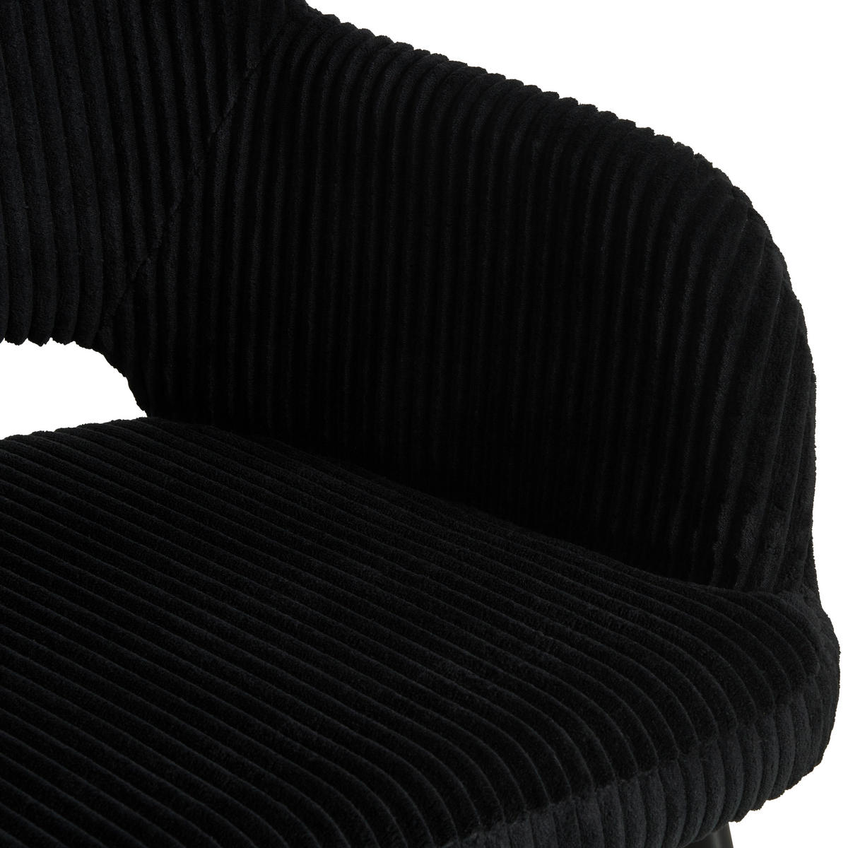 ARMLEHNSTUHL  in Eisen Cord  - Schwarz, KONVENTIONELL, Holz/Textil (57/83.5/63cm) - MID.YOU