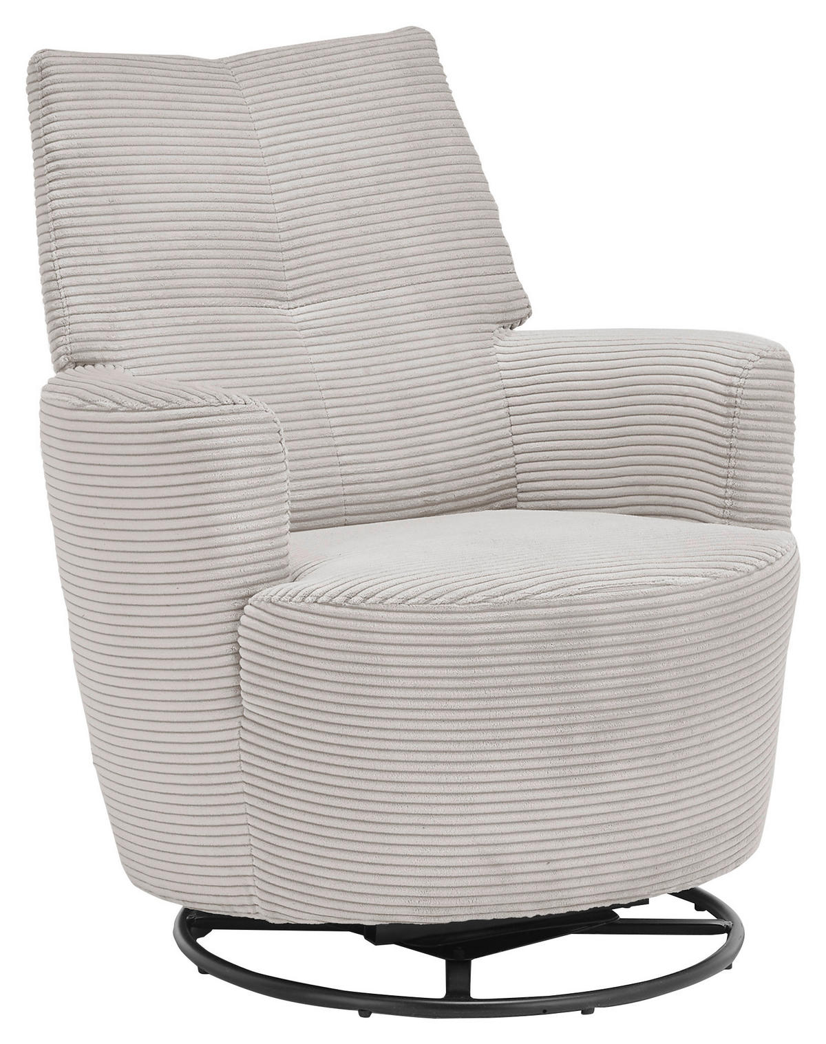 SESSEL Cord Hellgrau    - Hellgrau/Schwarz, Design, Textil/Metall (80/96/88cm) - SetOne by Musterring