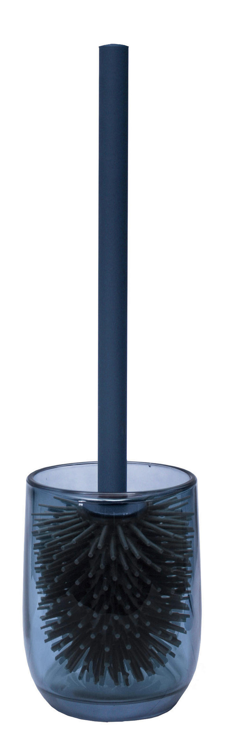 WC-BÜRSTENGARNITUR - Blau/Silberfarben, Basics, Glas/Kunststoff (9,8/36,8cm) - Kleine Wolke