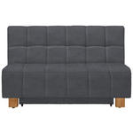 SCHLAFSOFA  in Flachgewebe Dunkelgrau  - Dunkelgrau/Naturfarben, MODERN, Holz/Textil (145/92/102cm) - Novel