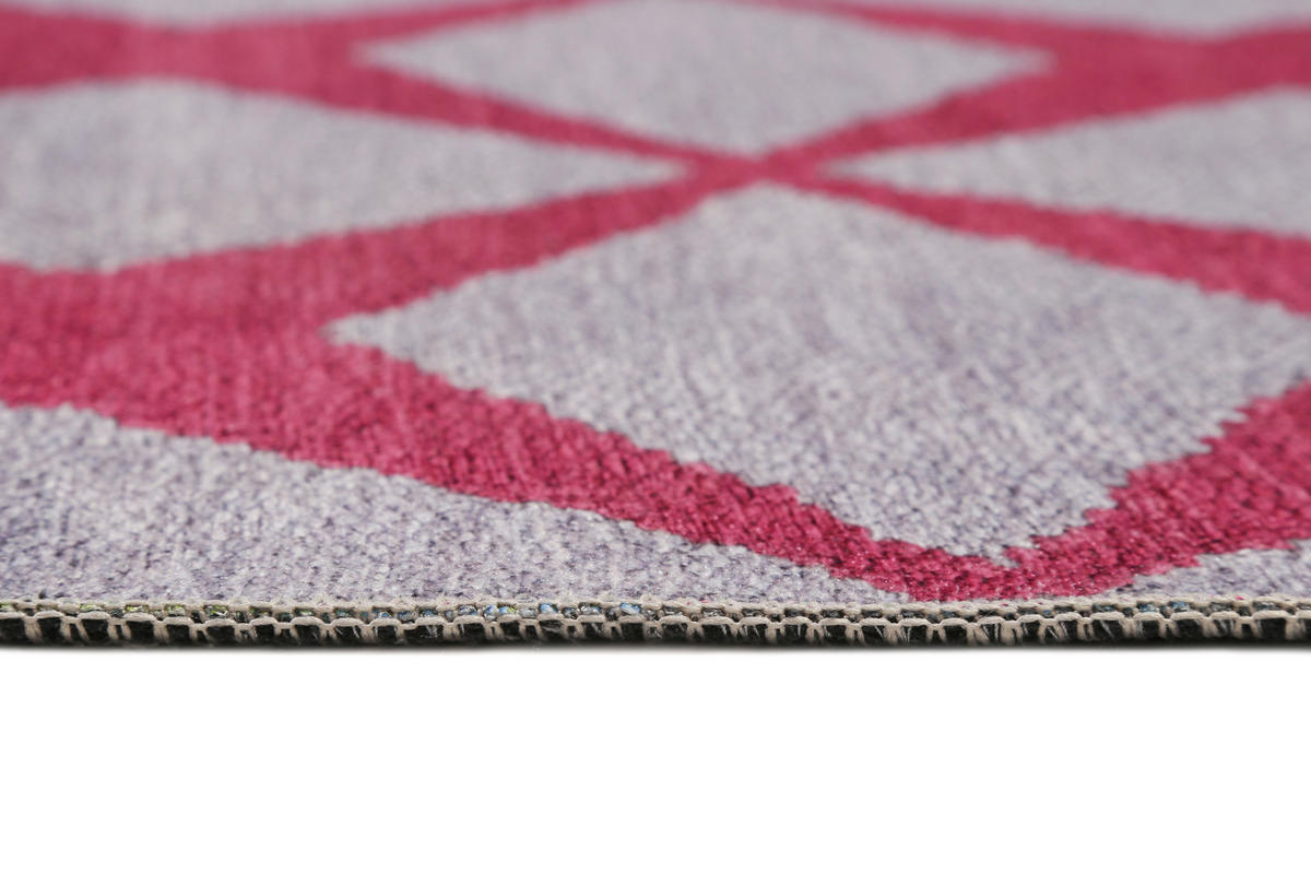 FLACHWEBETEPPICH 80/150 cm Caledon Bordeaux, Sandfarben  - Sandfarben/Bordeaux, KONVENTIONELL, Textil (80/150cm) - Esprit