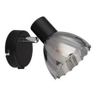 STRAHLER 10/12,5 cm   - Schwarz/Grau, KONVENTIONELL, Glas/Metall (10/12,5cm) - Globo
