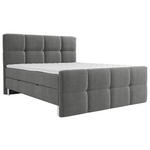 BOXBETT 180/200 cm  in Grau  - Chromfarben/Grau, MODERN, Holz/Holzwerkstoff (180/200cm) - Esposa