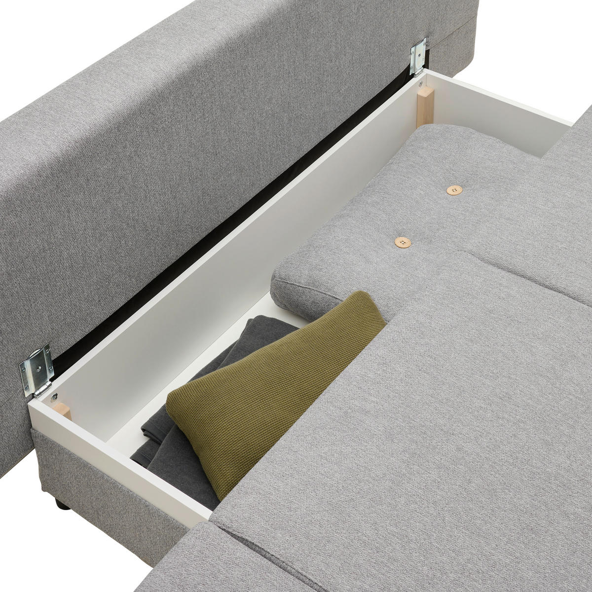 SOFA LEŽAJ siva  - siva, Dizajnerski, tekstil/drvo (202/90/90cm) - Novel