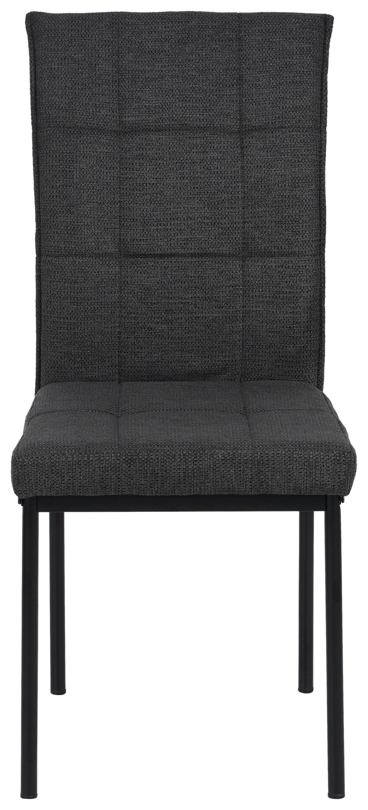 VIERFUßSTUHL  in Eisen Mikrofaser Metall, Textil  - Anthrazit/Schwarz, KONVENTIONELL, Textil/Metall (44/96/61cm) - MID.YOU