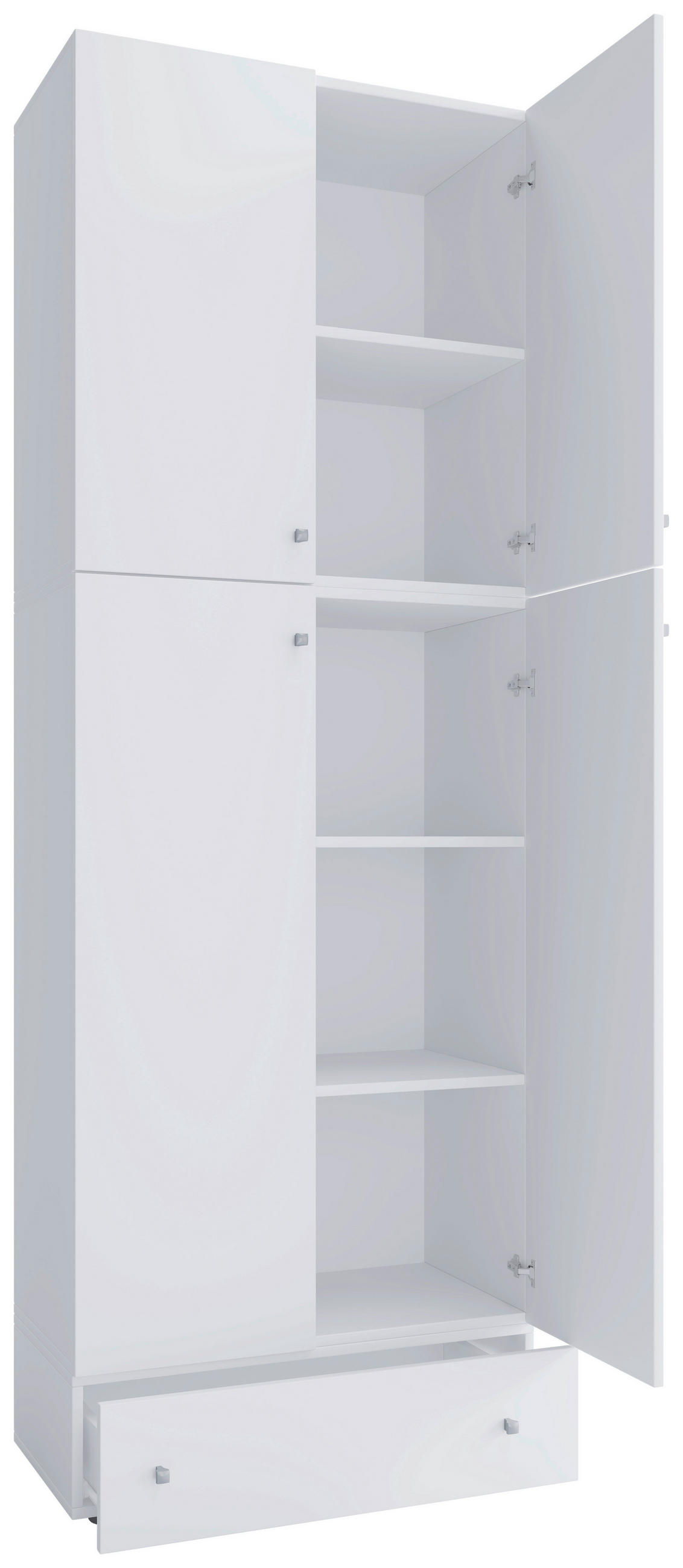 SKOSKÅP  i 70/200/39 cm  - vit/grå, Klassisk, trämaterial/plast (70/200/39cm) - MID.YOU