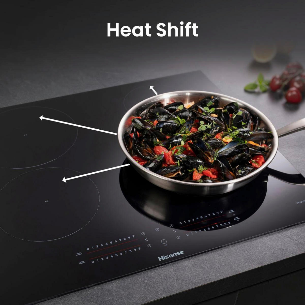 INDUKTIONSKOCHFELD HI6432BSCWF  - Schwarz, Basics, Glas/Metall (59,5/5,4/52cm) - Hisense