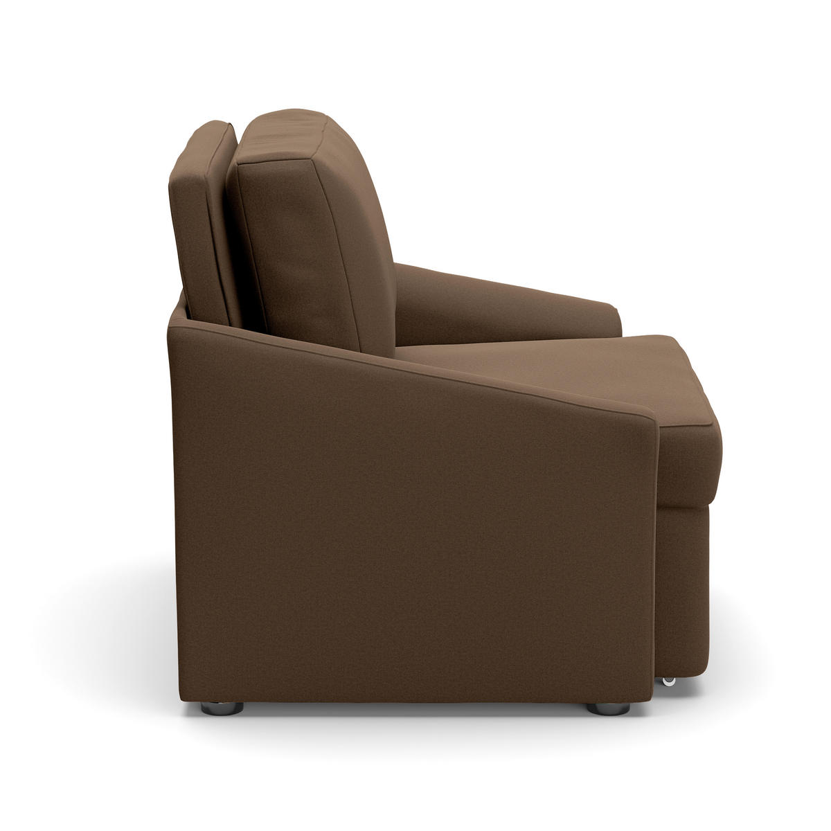 SCHLAFSESSEL RELAX BOX Mikrofaser Braun Liegefunktion Rücken echt  - Schwarz/Braun, Basics, Kunststoff/Textil (108/86/96cm) - MID.YOU