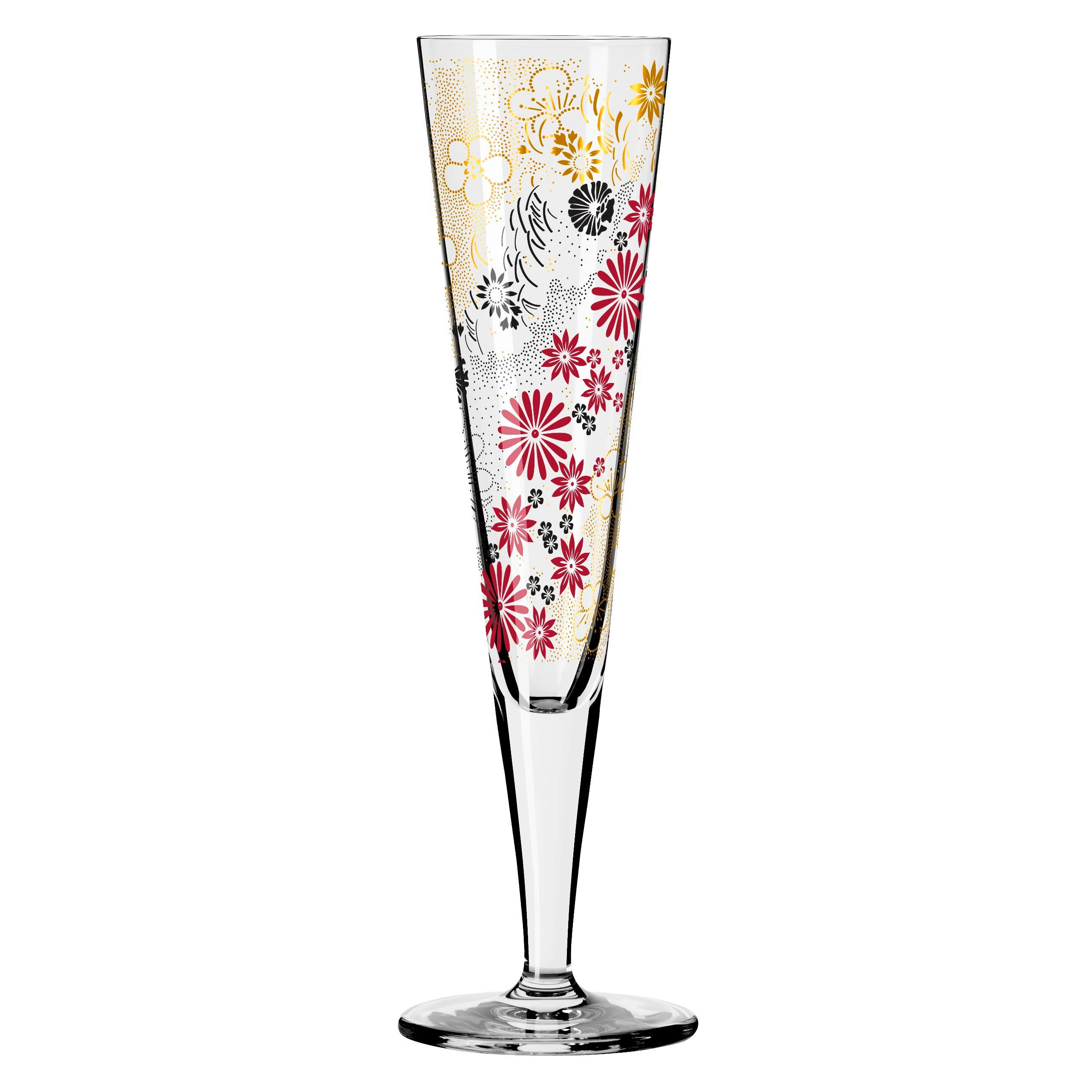CHAMPAGNERGLAS 205 ml  - Rot/Goldfarben, LIFESTYLE, Glas (7,2/7,2/24,0cm) - Ritzenhoff