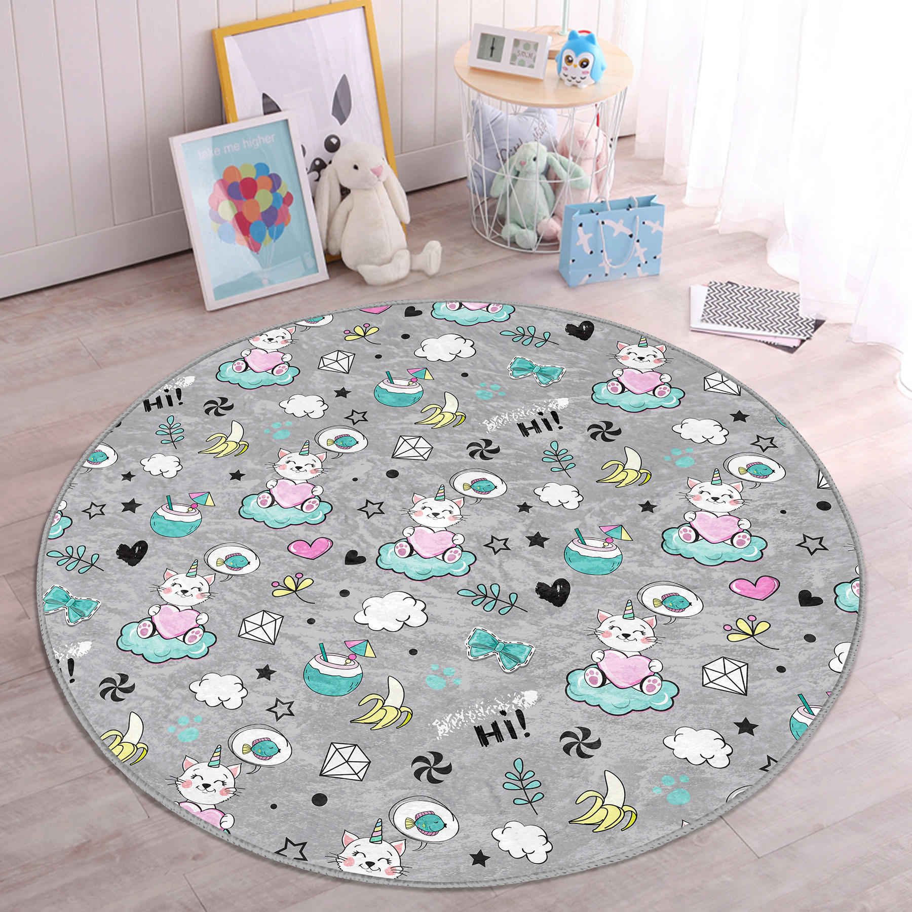 XXXLutz Kinderteppich Mehrfarbig 150x150 cm