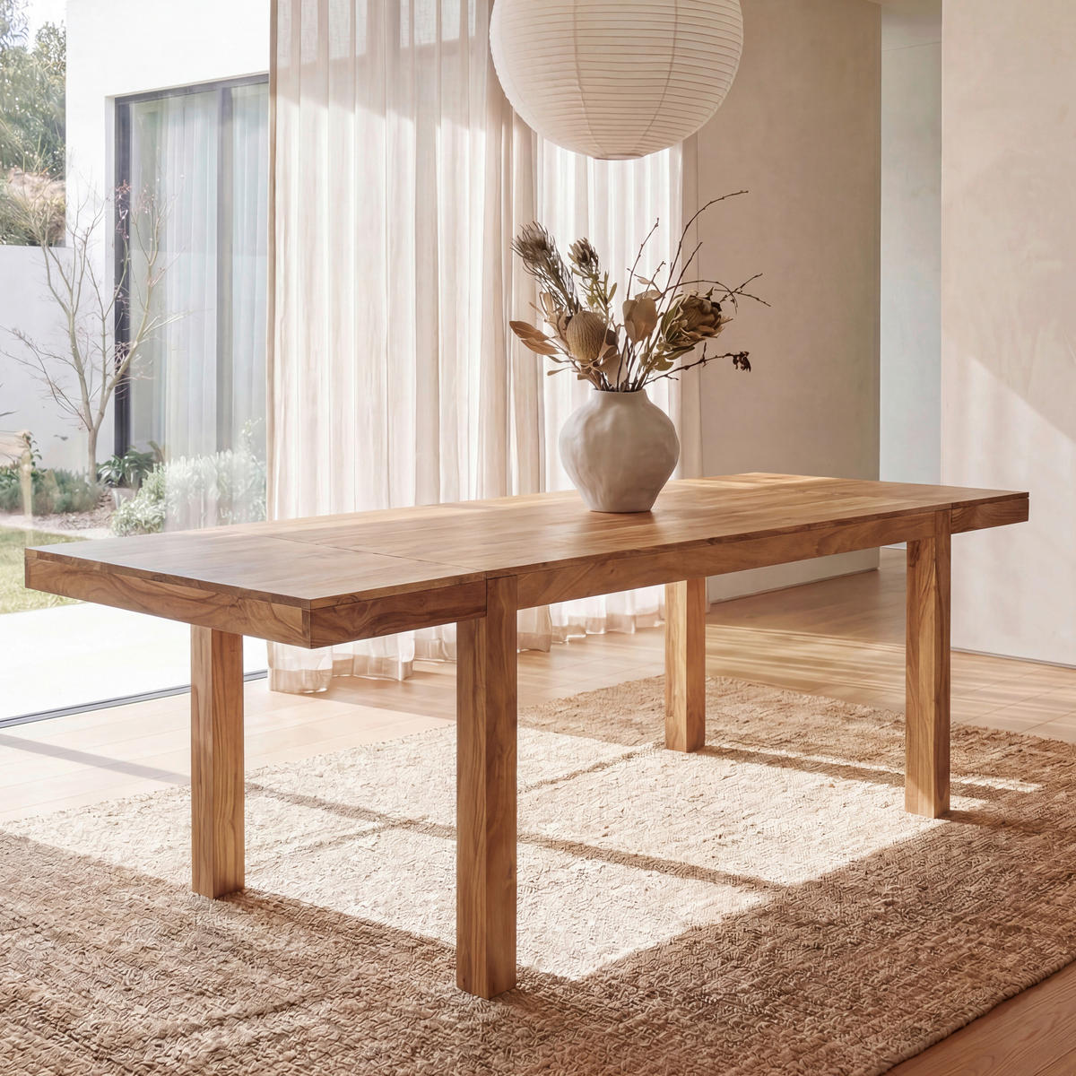 JEDILNA MIZA, masivno akacija barve akacije  - barve akacije, Design, les (160/76/80cm) - Livetastic