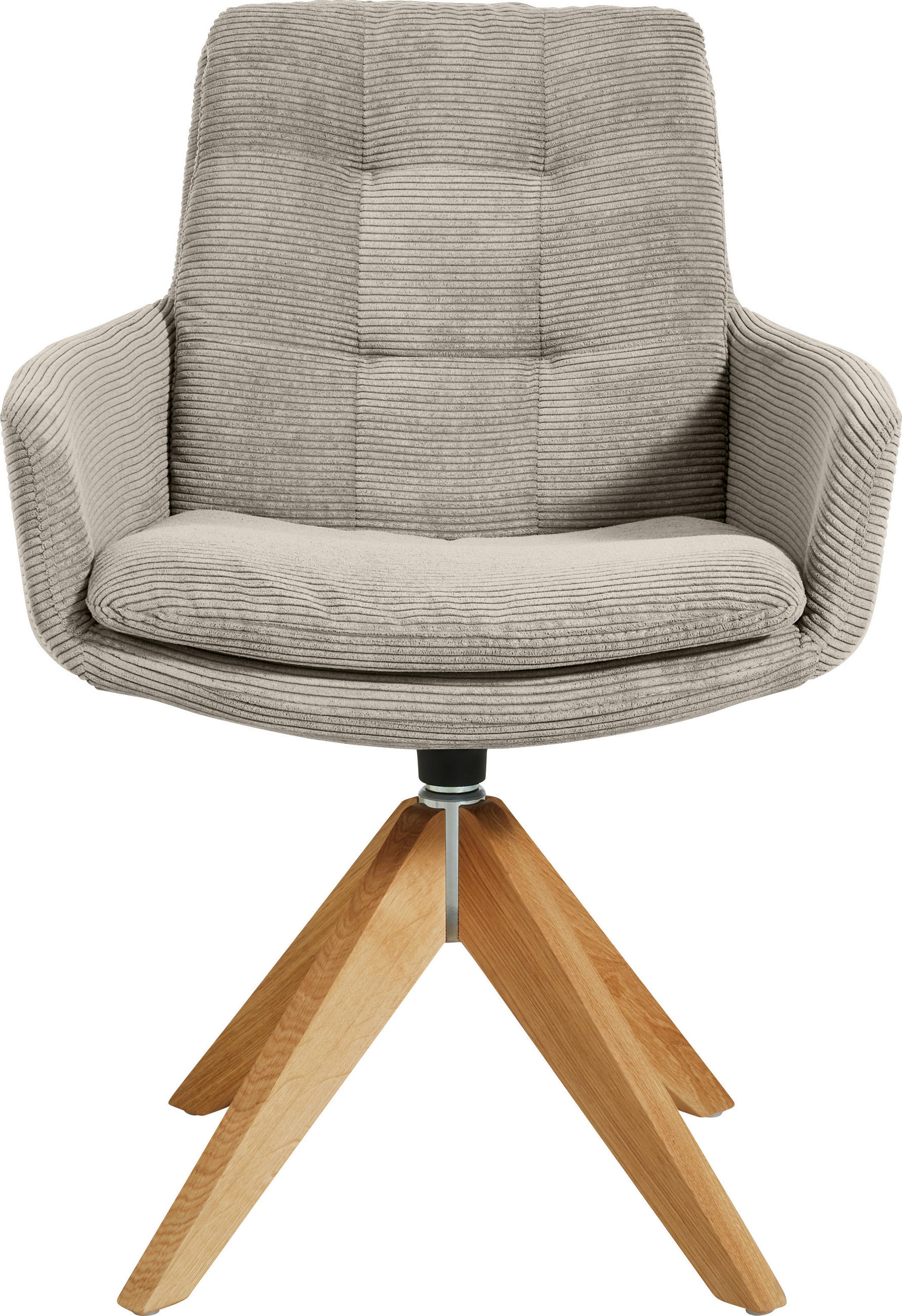 ARMLEHNSTUHL  in Cord  - Sandfarben/Eichefarben, Design, Holz/Textil (63/90/69cm) - Johann Jakob