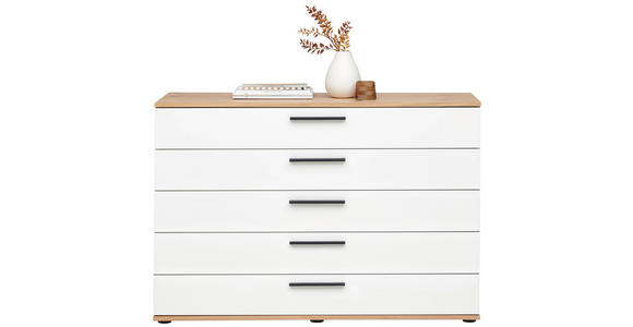 KOMMODE in 120/82,2/46 cm - Eichefarben/Anthrazit, KONVENTIONELL, Holz/Holzwerkstoff (120/82,2/46cm) - Dieter Knoll