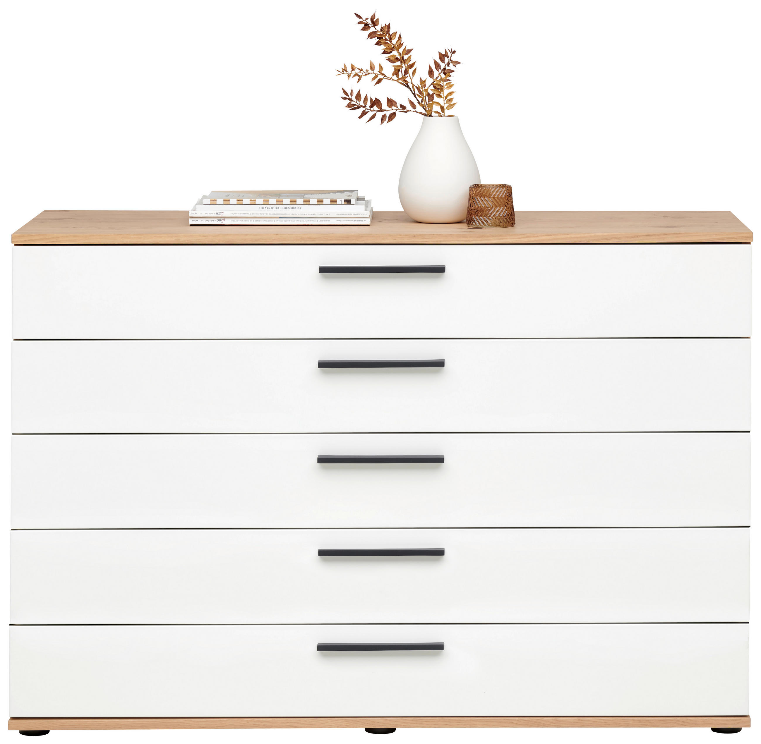 KOMMODE  in 120/82,2/46 cm  - Eichefarben/Anthrazit, KONVENTIONELL, Holz/Holzwerkstoff (120/82,2/46cm) - Dieter Knoll