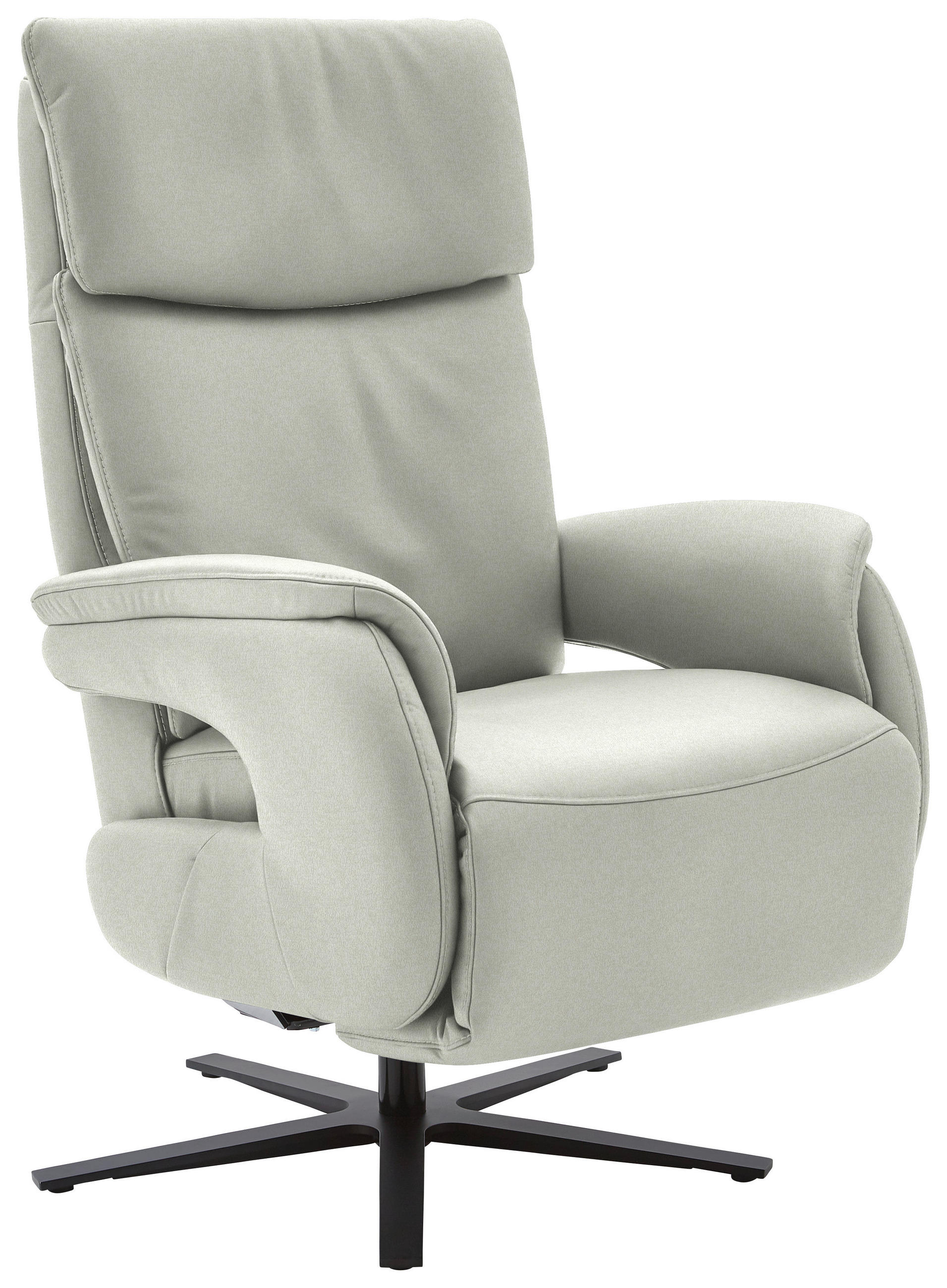 RELAXSESSEL in Textil Hellgrau - Hellgrau/Schwarz, Design, Textil/Metall (70/117/85cm) - Dieter Knoll