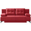 SCHLAFSOFA Flachgewebe Rot  - Rot/Hellgrau, MODERN, Textil/Metall (197/88/89cm) - Novel