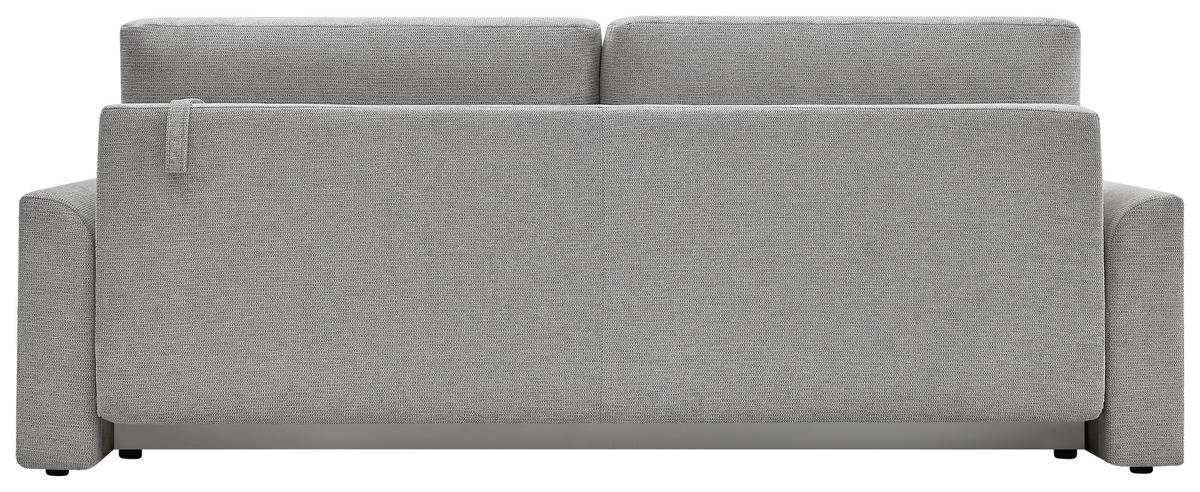 SCHLAFSOFA KIMMY Struktur Hellgrau  inkl. Zierkissen, Rückenkissen, Bettkasten  - Hellgrau/Schwarz, Design, Kunststoff/Textil (234/90/103cm) - P & B