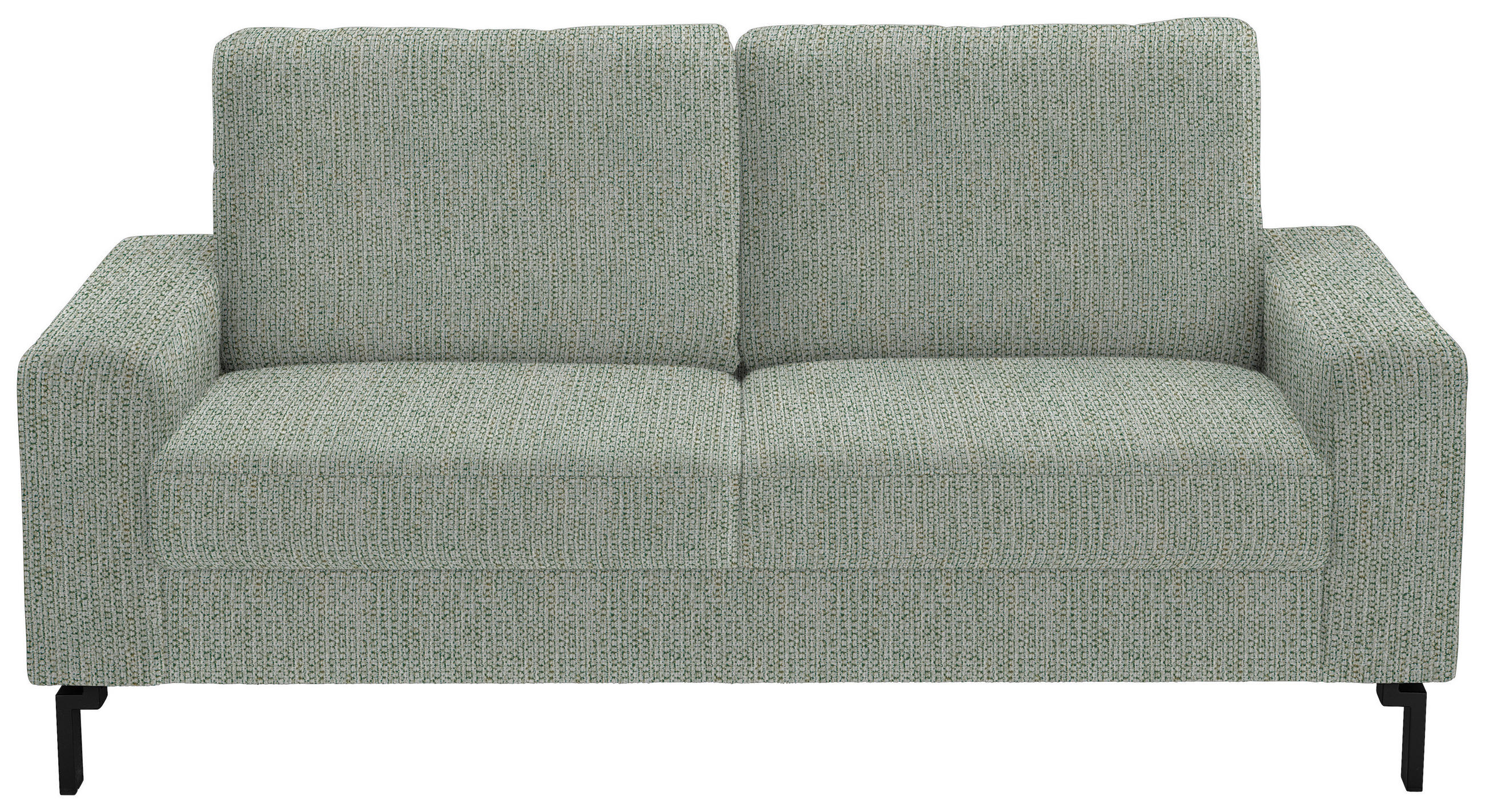 2-SITZER-SOFA in Flachgewebe Platinfarben  - Platinfarben/Schwarz, Design, Textil/Metall (178/86/97cm) - Hom`in