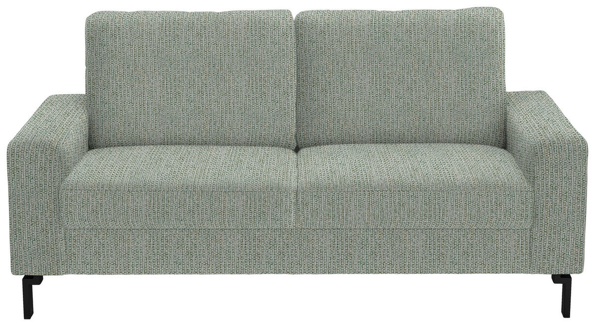 2-SITZER-SOFA in Flachgewebe Platinfarben  - Platinfarben/Schwarz, Design, Textil/Metall (178/86/97cm) - Hom`in