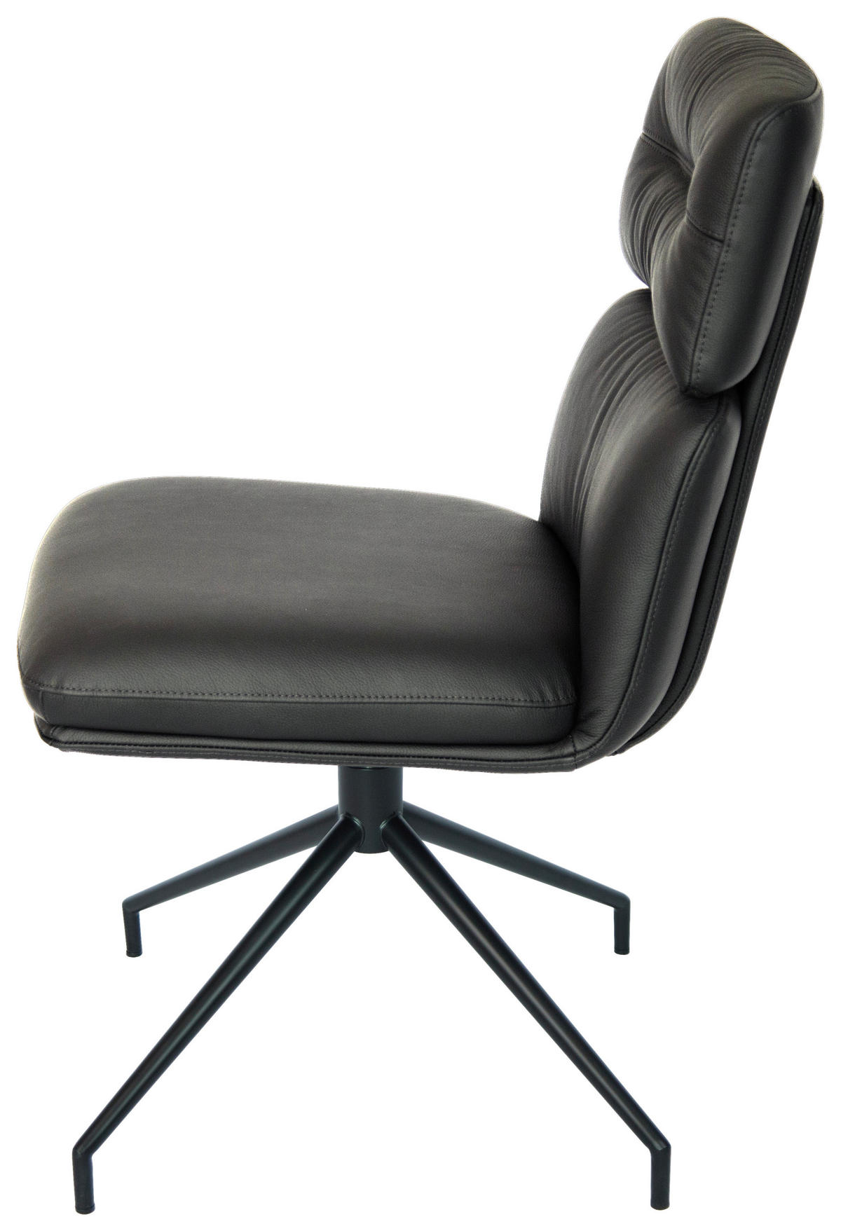 STOLIČKA, čierna - čierna, Design, kov/koža (50/92/64,5cm) - Dieter Knoll