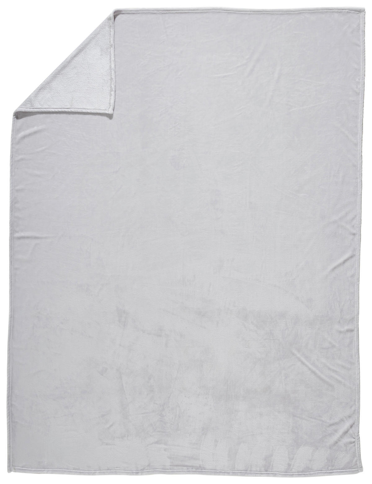 Wohndecke 140x190 cm aus Polyester Silberfarben in