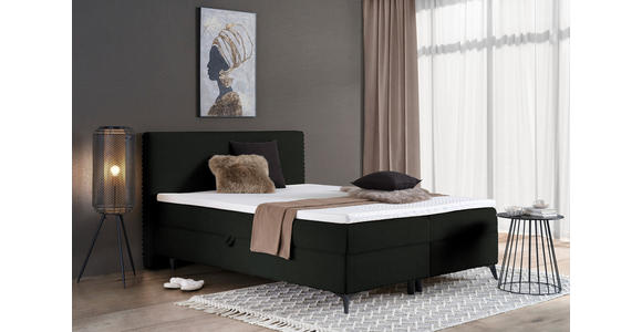 BOXBETT 140/200 cm in Schwarz - Schwarz, Design, Holz/Holzwerkstoff (140/200cm) - Xora