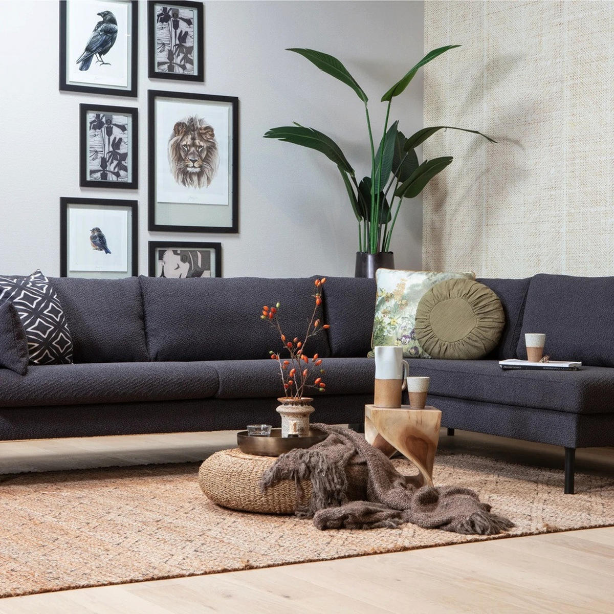 KUNSTPFLANZE  - Schwarz/Grün, Basics, Kunststoff (96/164/63cm) - Livetastic