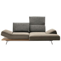 ECKSOFA in Flachgewebe Beige  - Chromfarben/Beige, Design, Holz/Textil (240/132cm) - Koinor