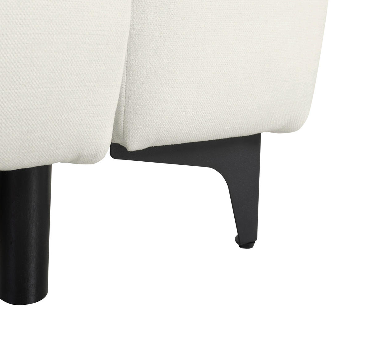 ECKSOFA Moli Hellgrau  - Hellgrau/Schwarz, Design, Textil/Metall (236/148cm) - MID.YOU