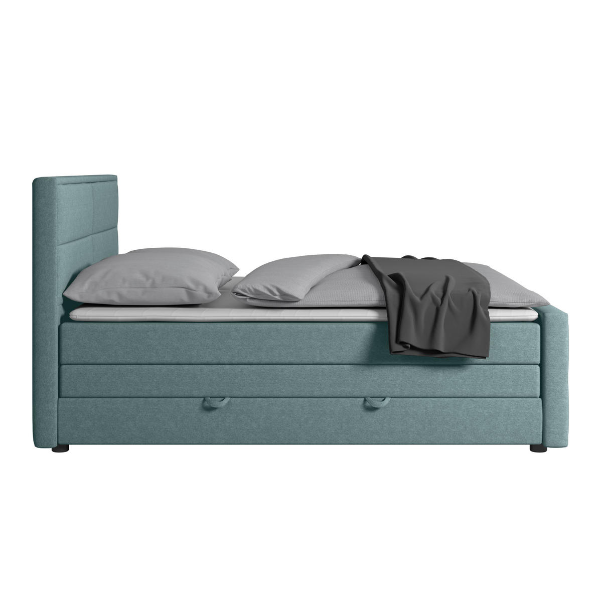 BOXSPRINGBETT 180/200 cm  in Blau  - Blau, Modern, Holz/Kunststoff (180/200cm) - MID.YOU