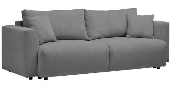 SCHLAFSOFA Cord Grau  - Schwarz/Grau, Design, Kunststoff/Textil (250/92/105cm) - Carryhome