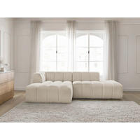 ECKSOFA  ANNECY Beige Bouclé  - Beige/Schwarz, MODERN, Kunststoff/Textil (170/262cm)