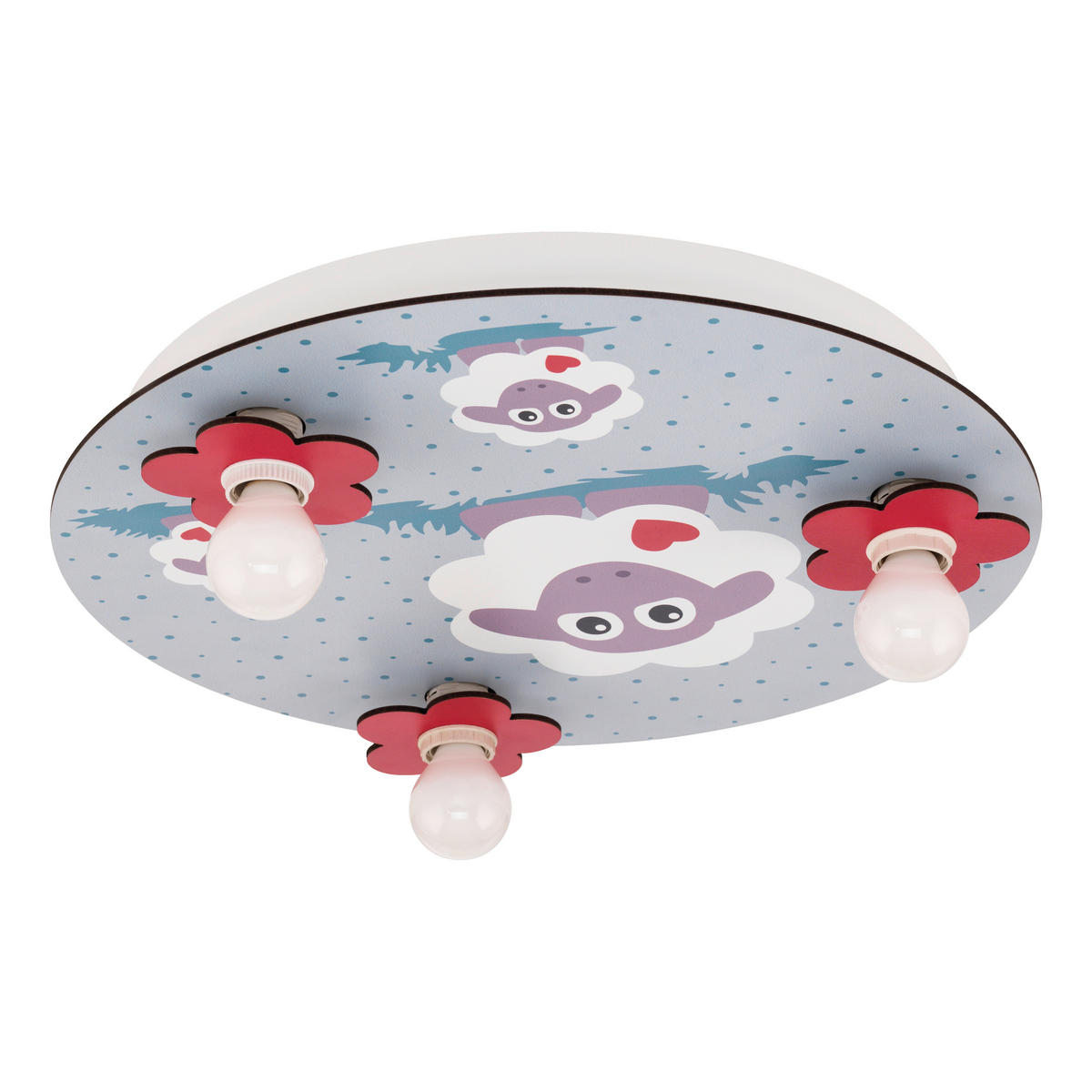 OTROŠKA STROPNA SVETILKA  Lalelu ////E14 - bela/večbarvno, Design, kovina/les (40/7,5cm)