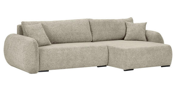 ECKSOFA Mintgrün Flachgewebe Zierkissen, Rückenkissen, Bettkasten, Schlaffunktion, Rücken echt, Liegefläche im Originalstoff  - Schwarz/Mintgrün, KONVENTIONELL, Kunststoff/Textil (145/285cm) - Carryhome