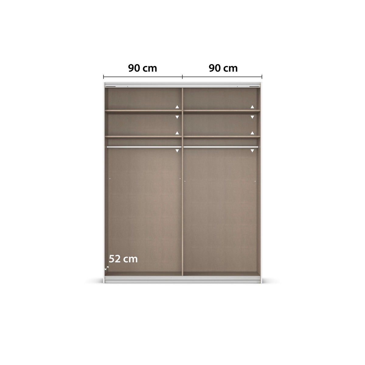 Dulap Cu Uși Culisante, 181/229/62 cm, gri - culoare aluminiu/gri, Modern, sticlă/metal (181/229/62cm) - Carryhome