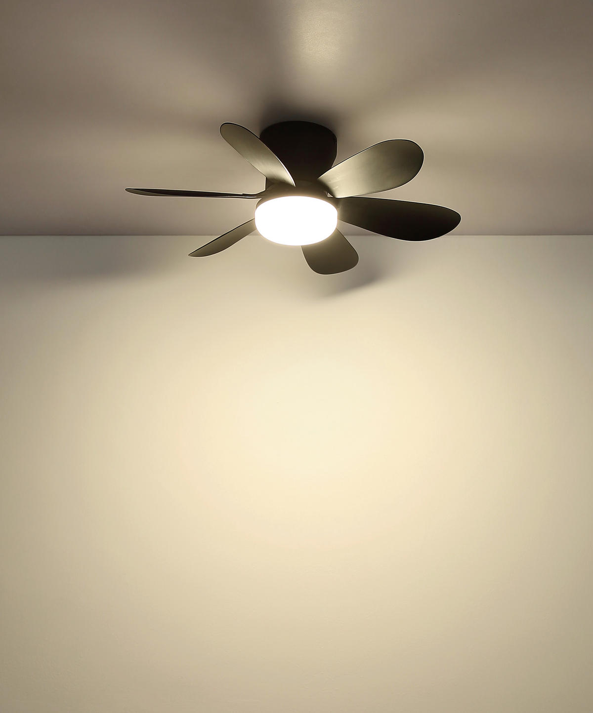 STROPNI VENTILATOR  Delores   2700-6500 K   - črna/bela, Design, kovina/umetna masa (51/16,5cm) - Globo