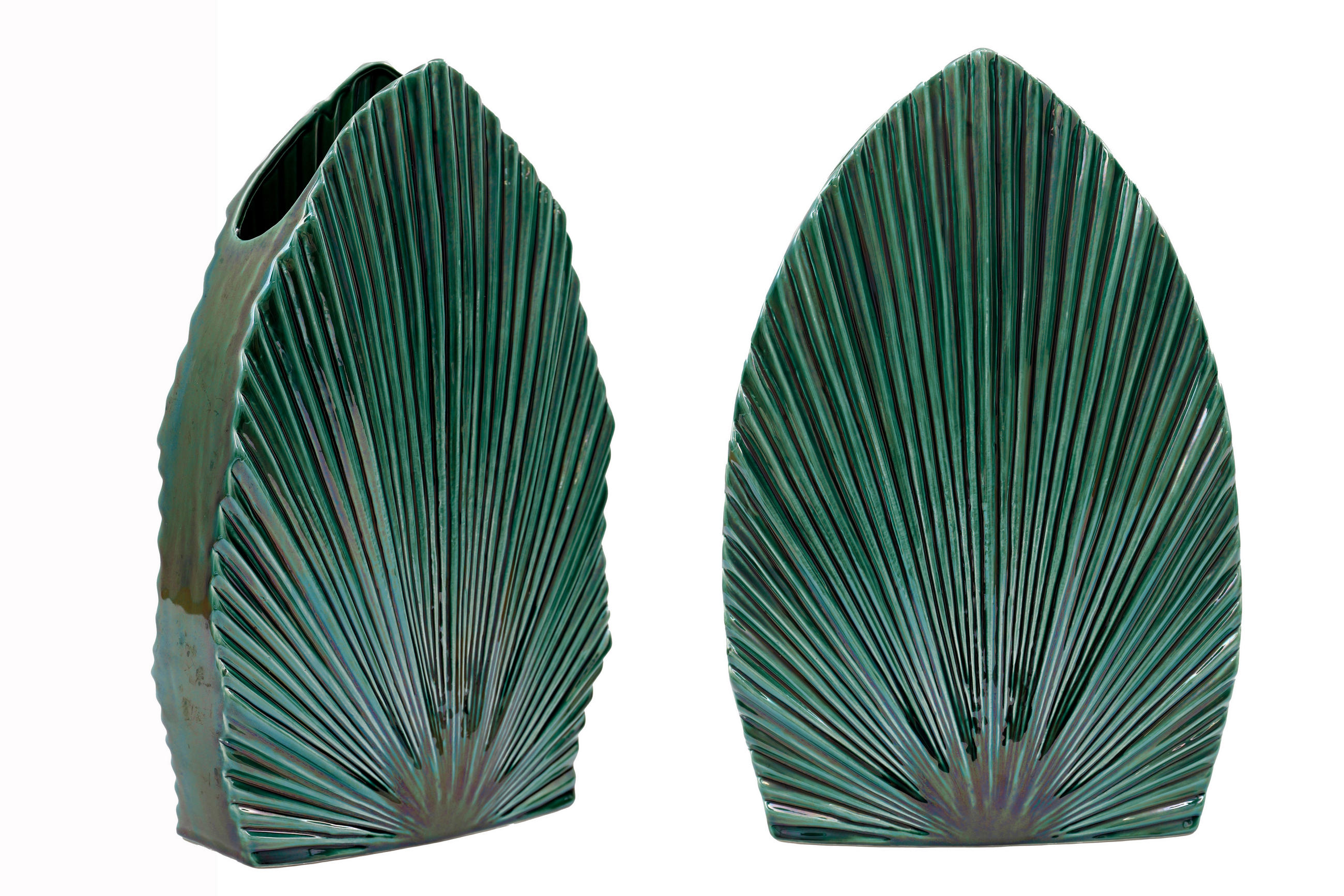 VÁZA  - erdőzöld, Basics, kerámia (28/43/8cm)