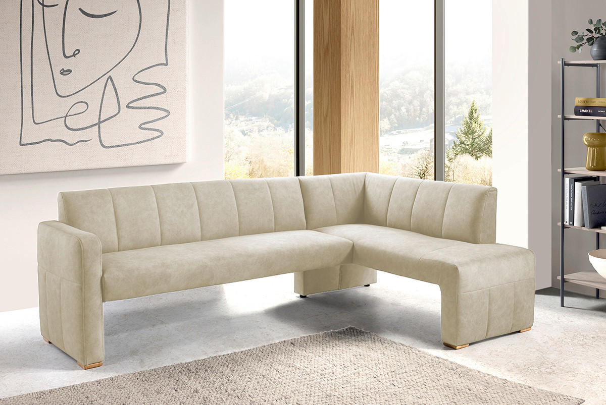 UGAONA KLUPA  boja peska   - boja hrasta/boja peska, Moderno, drvo/tekstil (245/159cm) - Livetastic