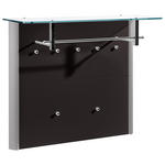 GARDEROBENPANEEL  in 96/78/33 cm  - Schwarz/Alufarben, Design, Glas/Holzwerkstoff (96/78/33cm) - Moderano