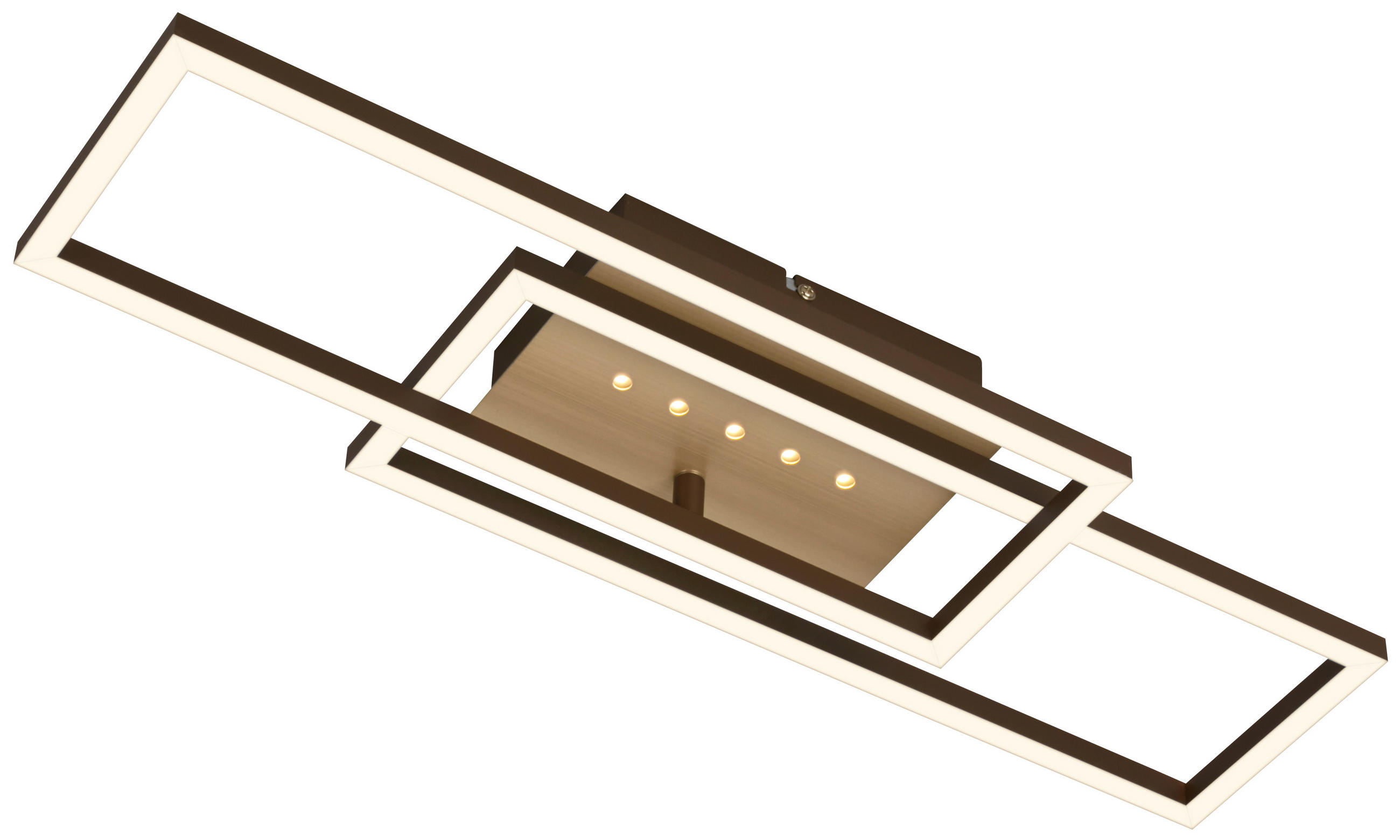 STROPNA LED-SVETILKA     3000 K   - zlate barve/rjava, Basics, kovina/umetna masa (56/18/7,5cm)