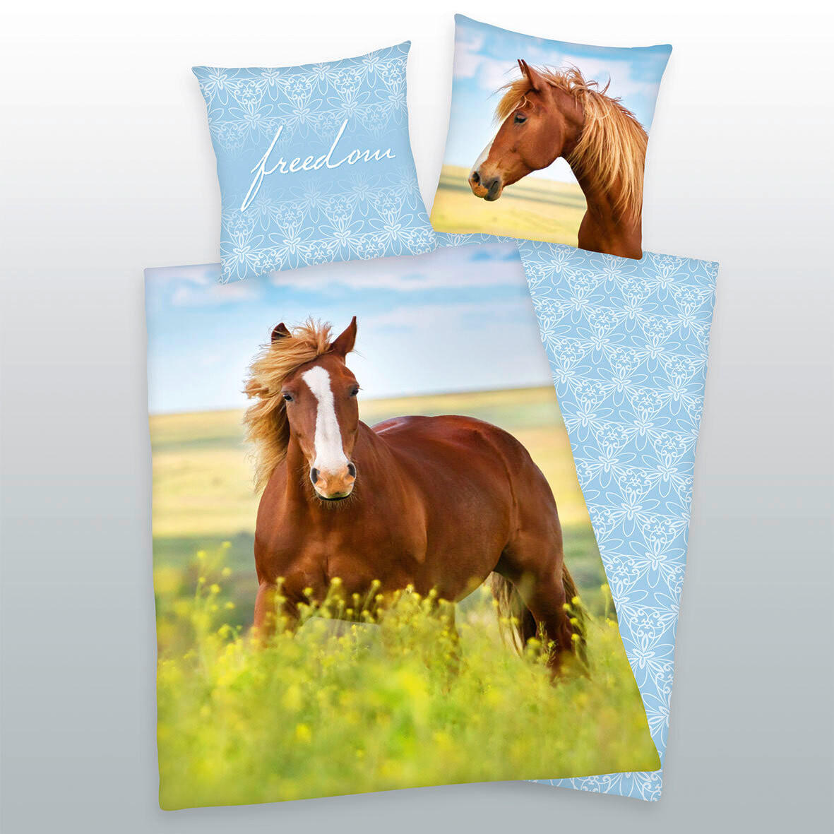 JUGENDBETTWÄSCHE Pferde Renforcé 135/200 cm  - Multicolor, Design, Textil (135/200cm) - Herding