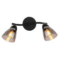 STRAHLER Paula 25/10/21 cm  - Schwarz/Grau, Design, Glas/Metall (25/10/21cm) - Globo