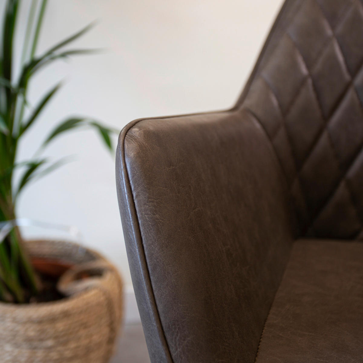 SADA ŽIDLÍ 2 kusy - černá/šedohnědá, Konvenční, kov/textil (62/83/60cm) - MID.YOU