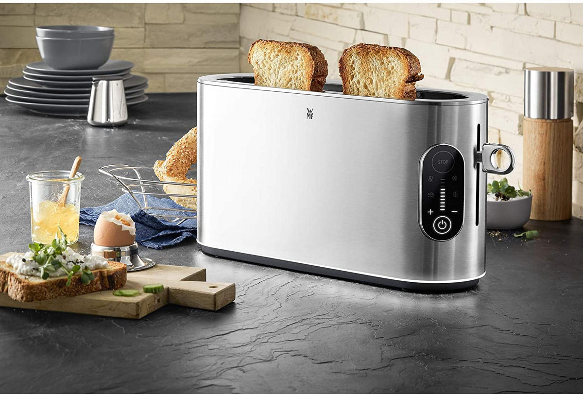 TOASTER Lumero  - Edelstahlfarben/Schwarz, Basics, Metall - WMF